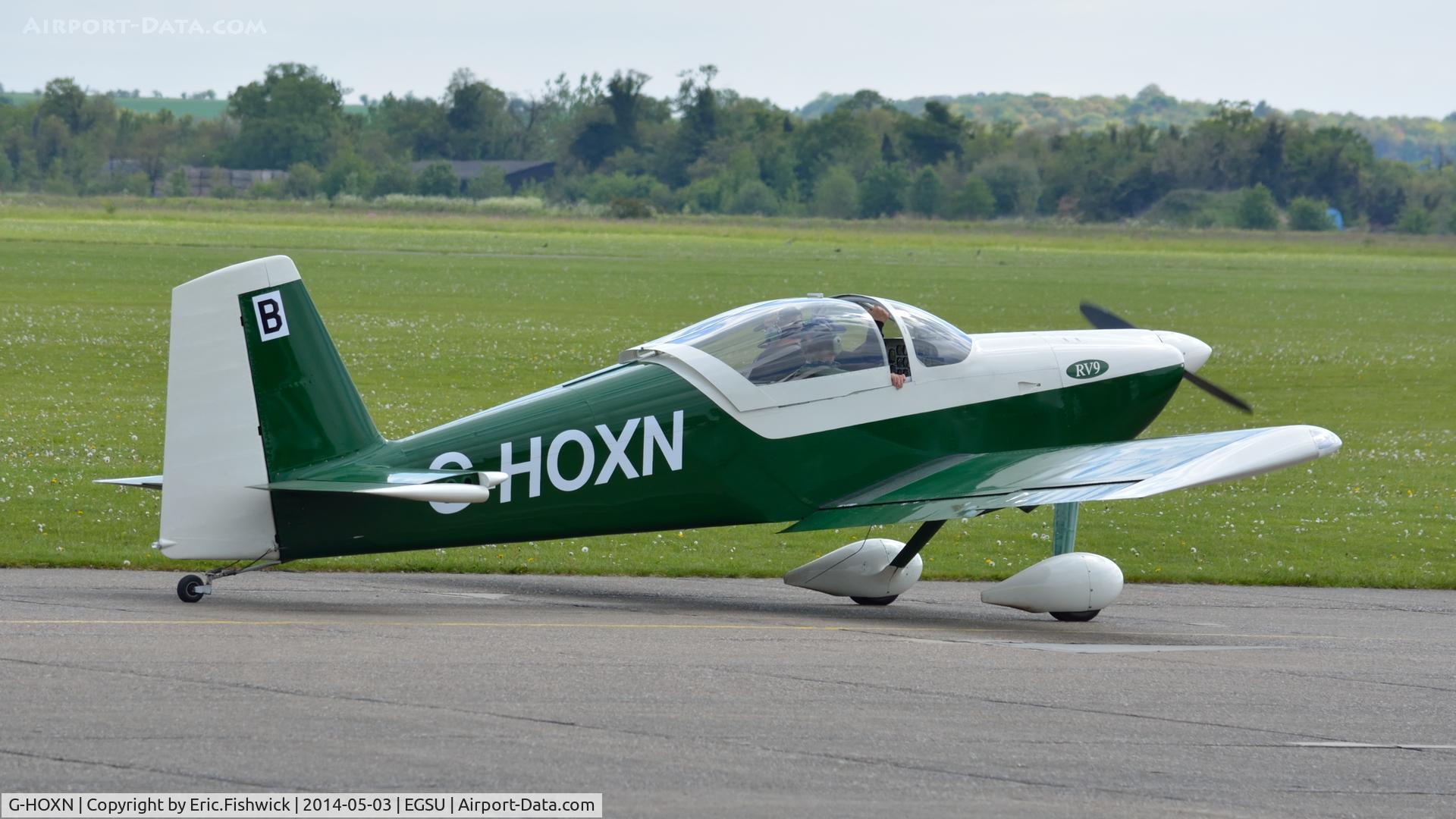 G-HOXN, 2007 Vans RV-9 C/N PFA 320-14229, 2. G-HOXN preparing to depart Duxford Airfield.