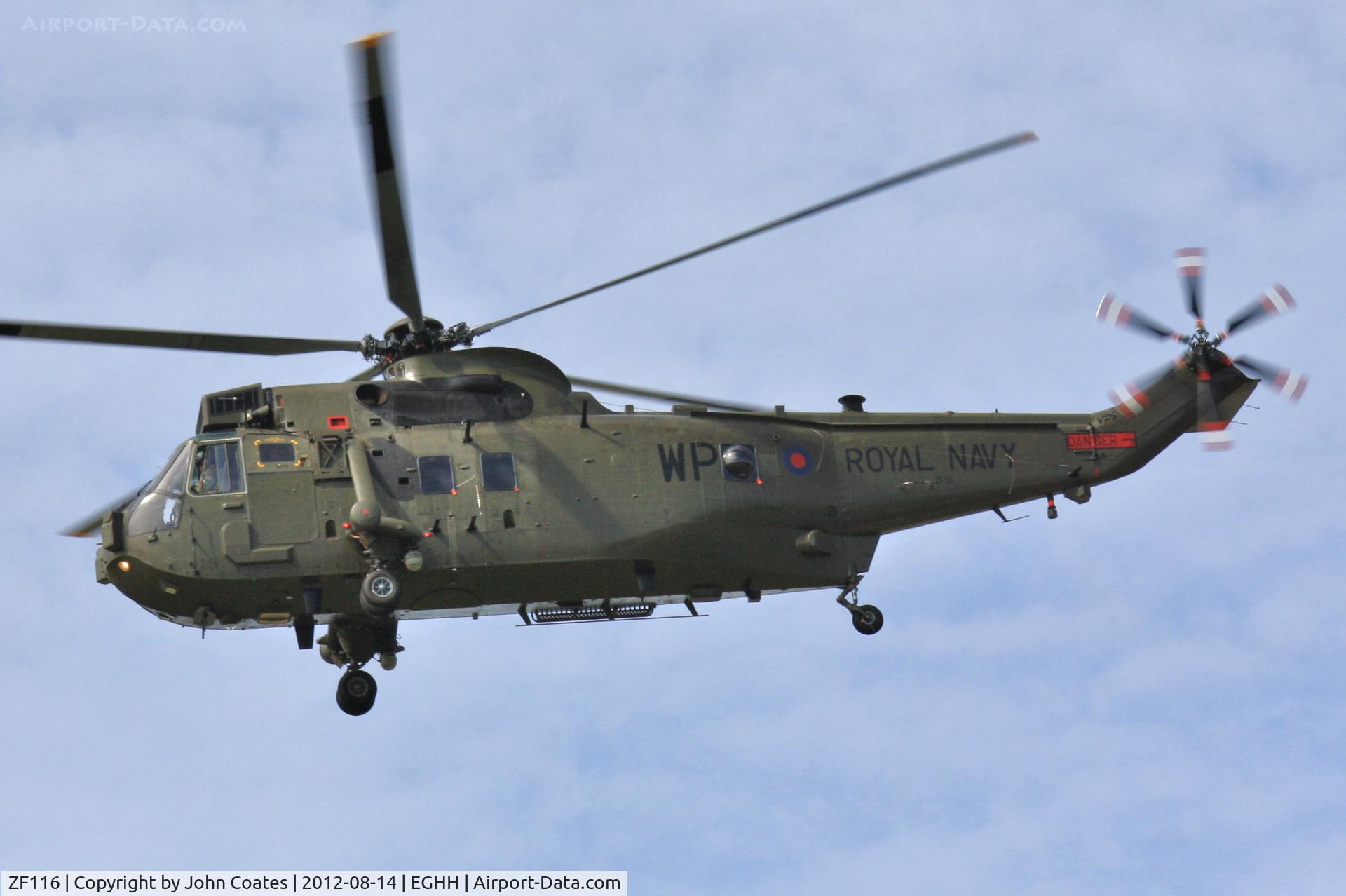 ZF116, 1986 Westland Sea King HC.4 C/N WA962, Low approach