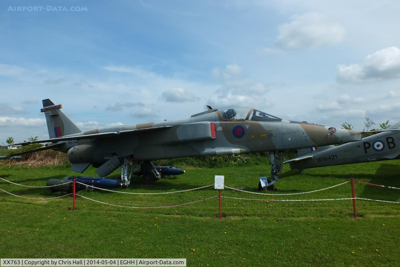 XX763, 1975 Sepecat Jaguar GR.1 C/N S.60, at the Bournemouth Aviaton Museum