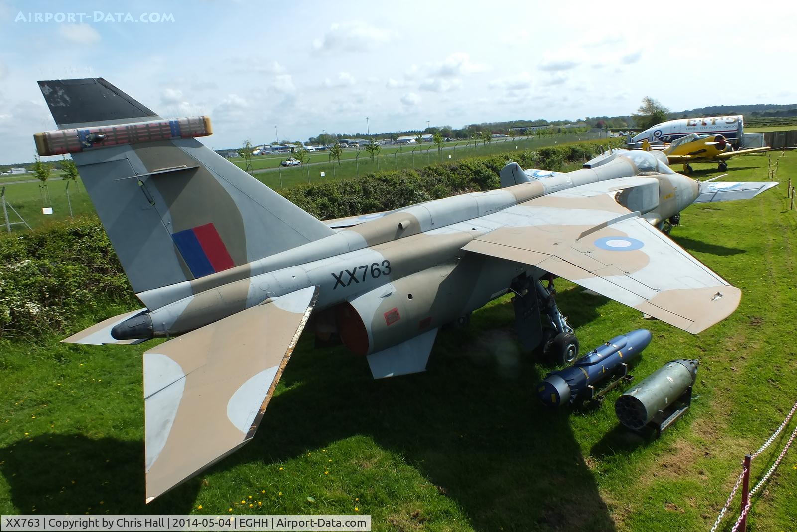 XX763, 1975 Sepecat Jaguar GR.1 C/N S.60, at the Bournemouth Aviaton Museum