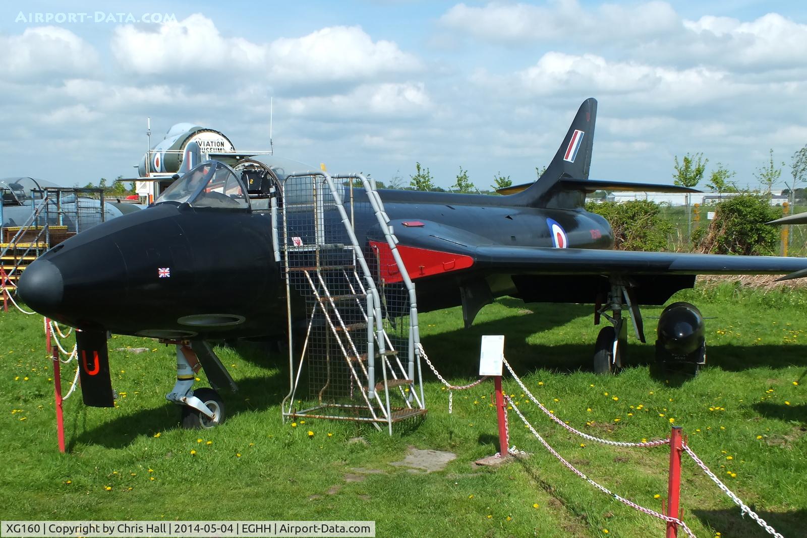 XG160, 1956 Hawker Hunter F.6A C/N S4/U/3393, at the Bournemouth Aviaton Museum