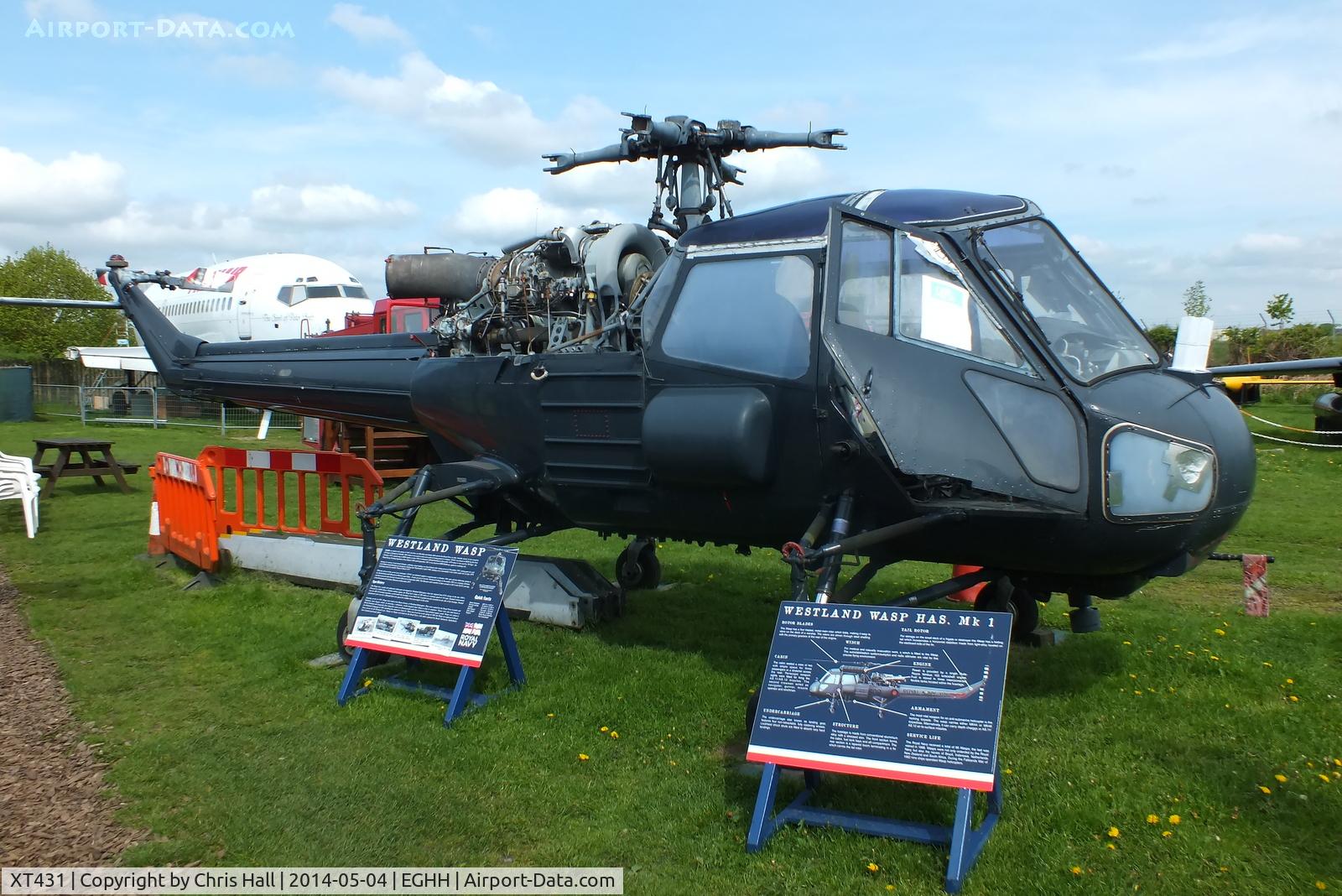 XT431, 1965 Westland Wasp HAS.1 C/N F9601, at the Bournemouth Aviaton Museum