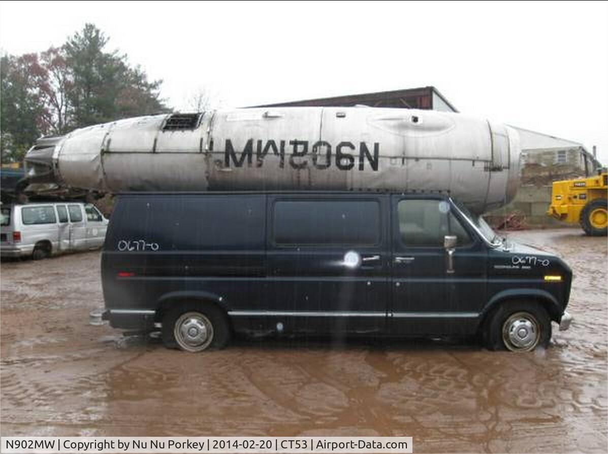N902MW, 1961 Sud Aviation SE-210 Caravelle VI-R C/N 88, Someone at the scrap yard is having fun after the airframe was retired from the New England Air Museum