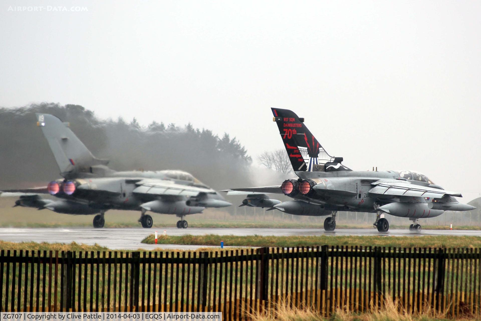 ZA554, 1981 Panavia Tornado GR.4 C/N 071/BS019/3038, RAF Lossiemouth action - taken during Exercise Joint Warrior 14-1. Pictured with ZA412