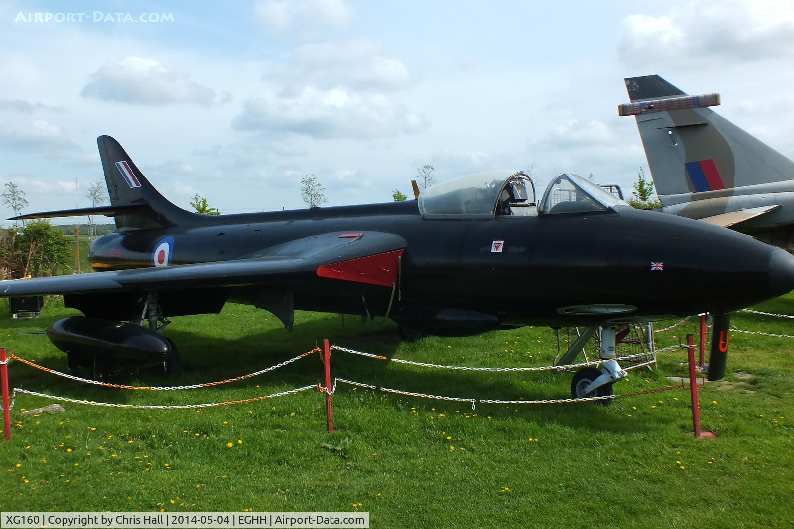 XG160, 1956 Hawker Hunter F.6A C/N S4/U/3393, at the Bournemouth Aviaton Museum