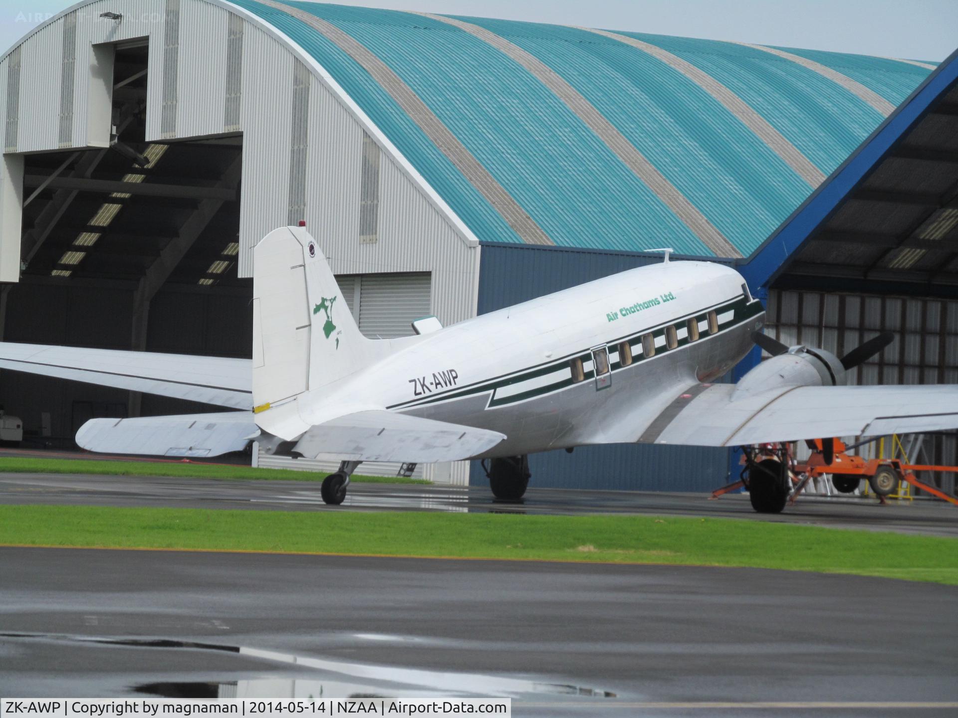ZK-AWP, 1945 Douglas DC-3 (C-47B-30-DK) C/N 33135, on ramp - now used daily