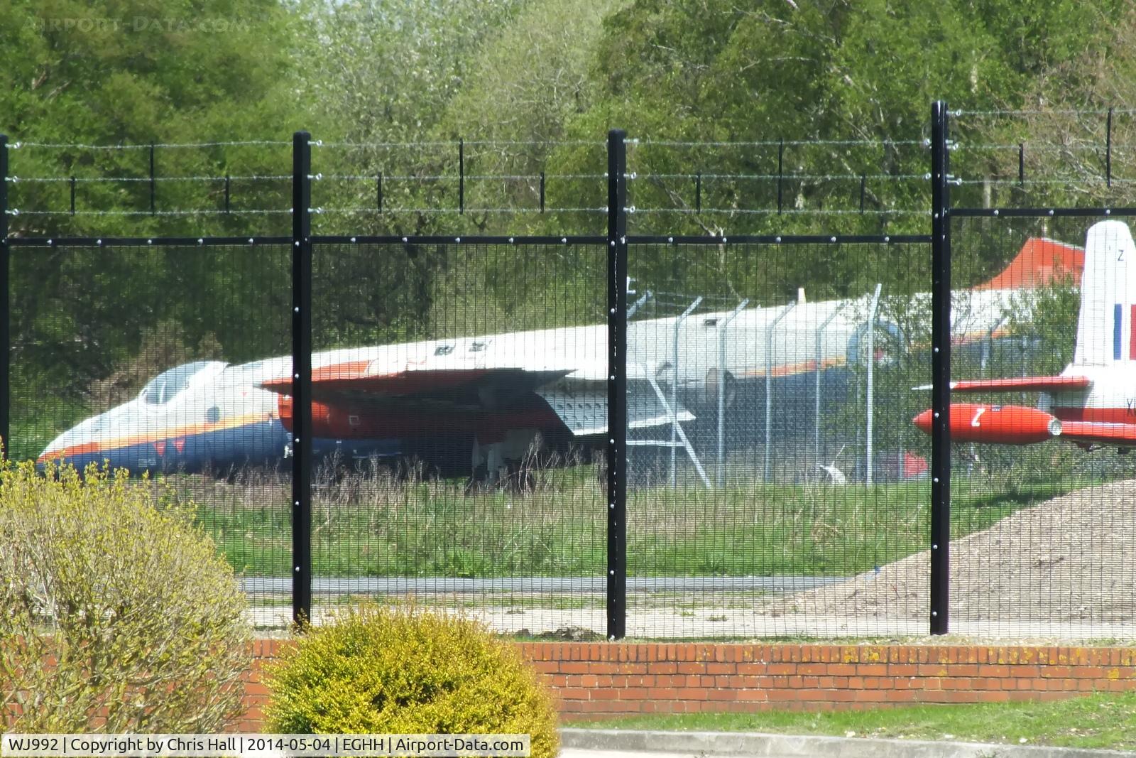 WJ992, English Electric Canberra T.4 C/N R3/EA3/6617, near the fire dump at Bournemouth Airport
