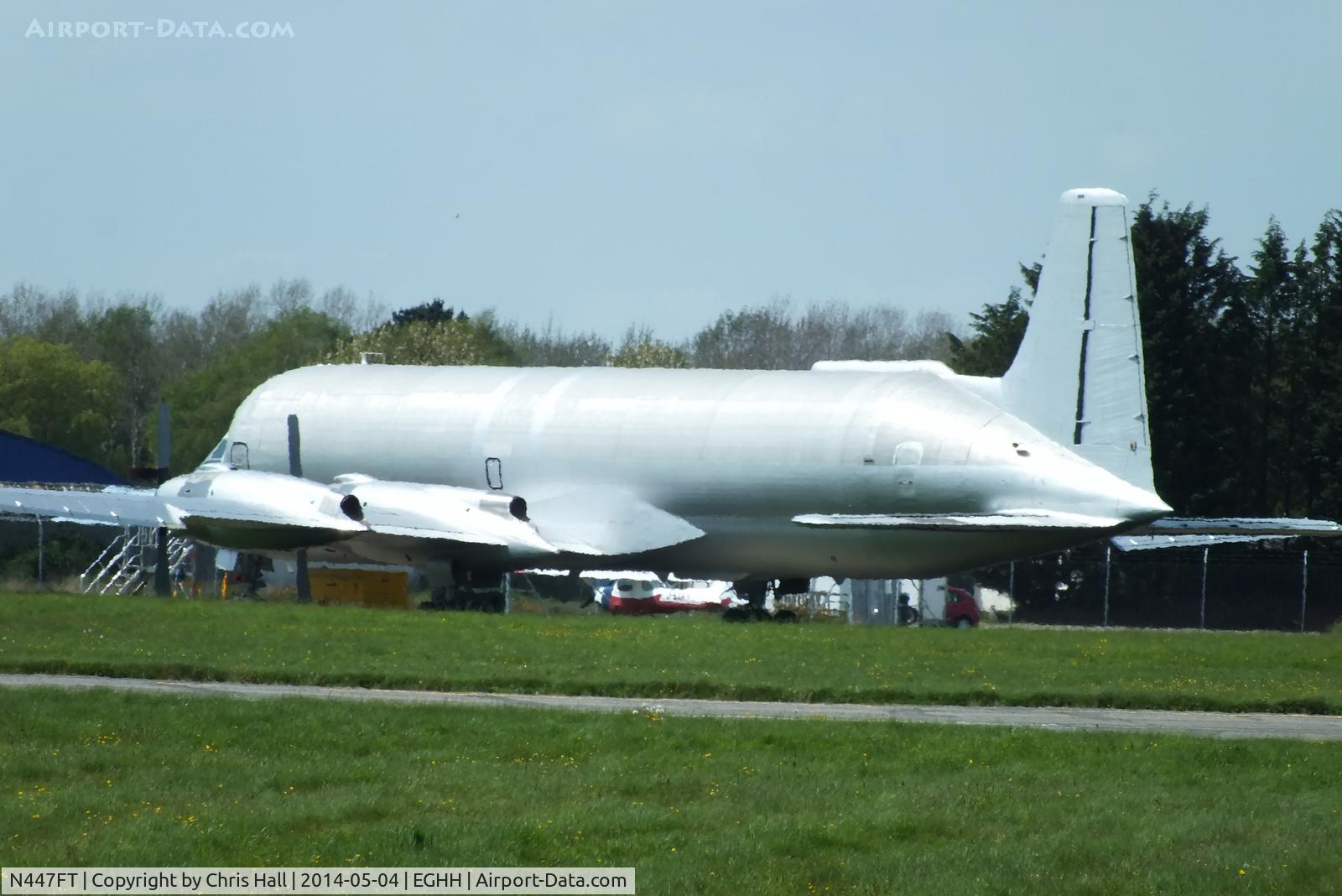 N447FT, 1969 Canadair CL-44-0 Skymonster C/N 16, stored at Bournemouth