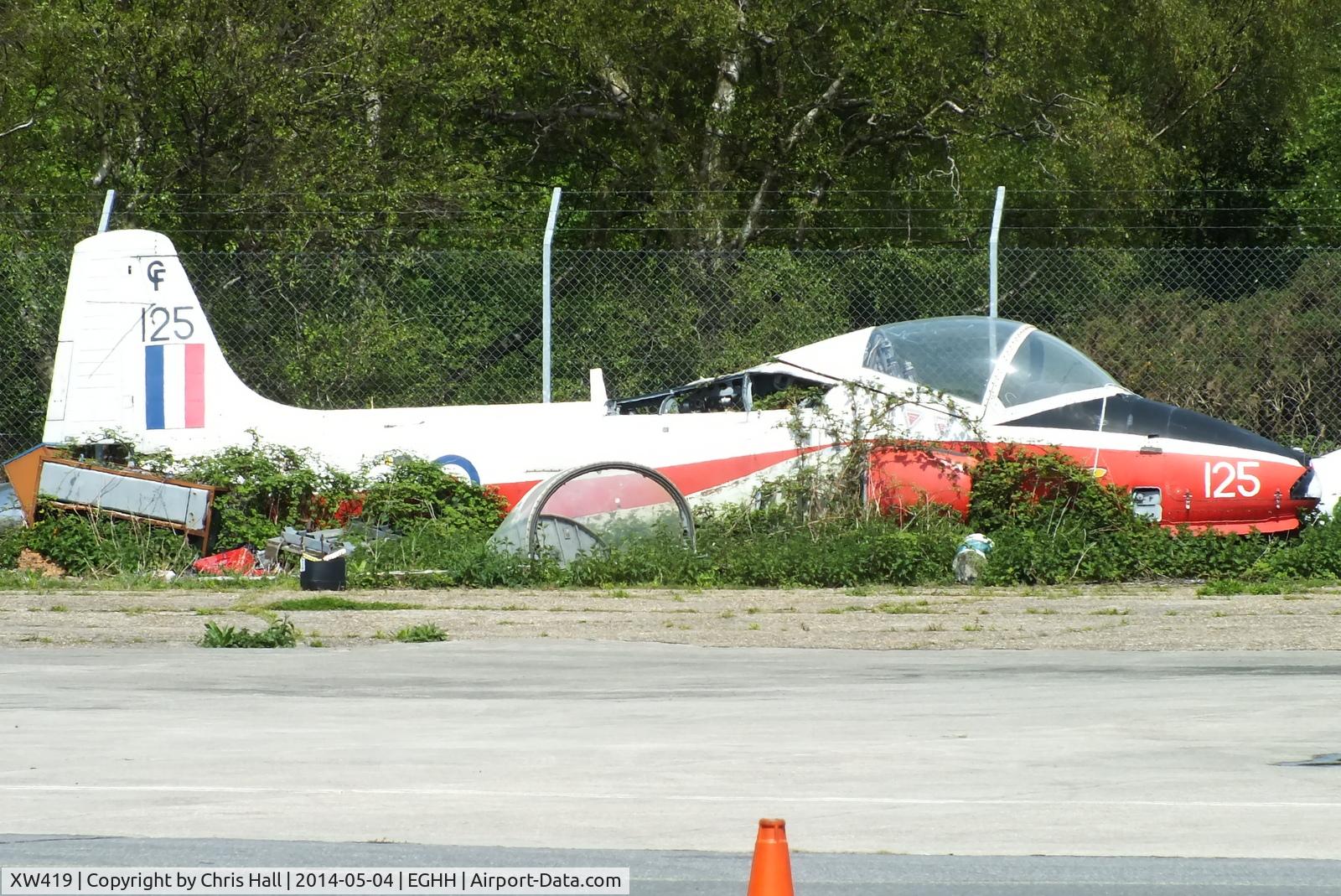 XW419, 1975 BAC 84 Jet Provost T.5A C/N EEP/JP/1041, stored at Bournemouth