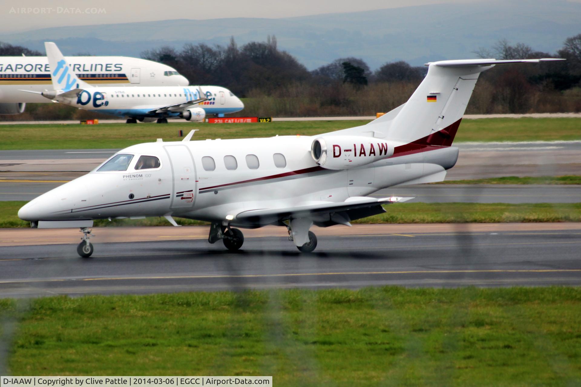 D-IAAW, 2011 Embraer EMB-500 Phenom 100 C/N 50000245, EGCC arrival