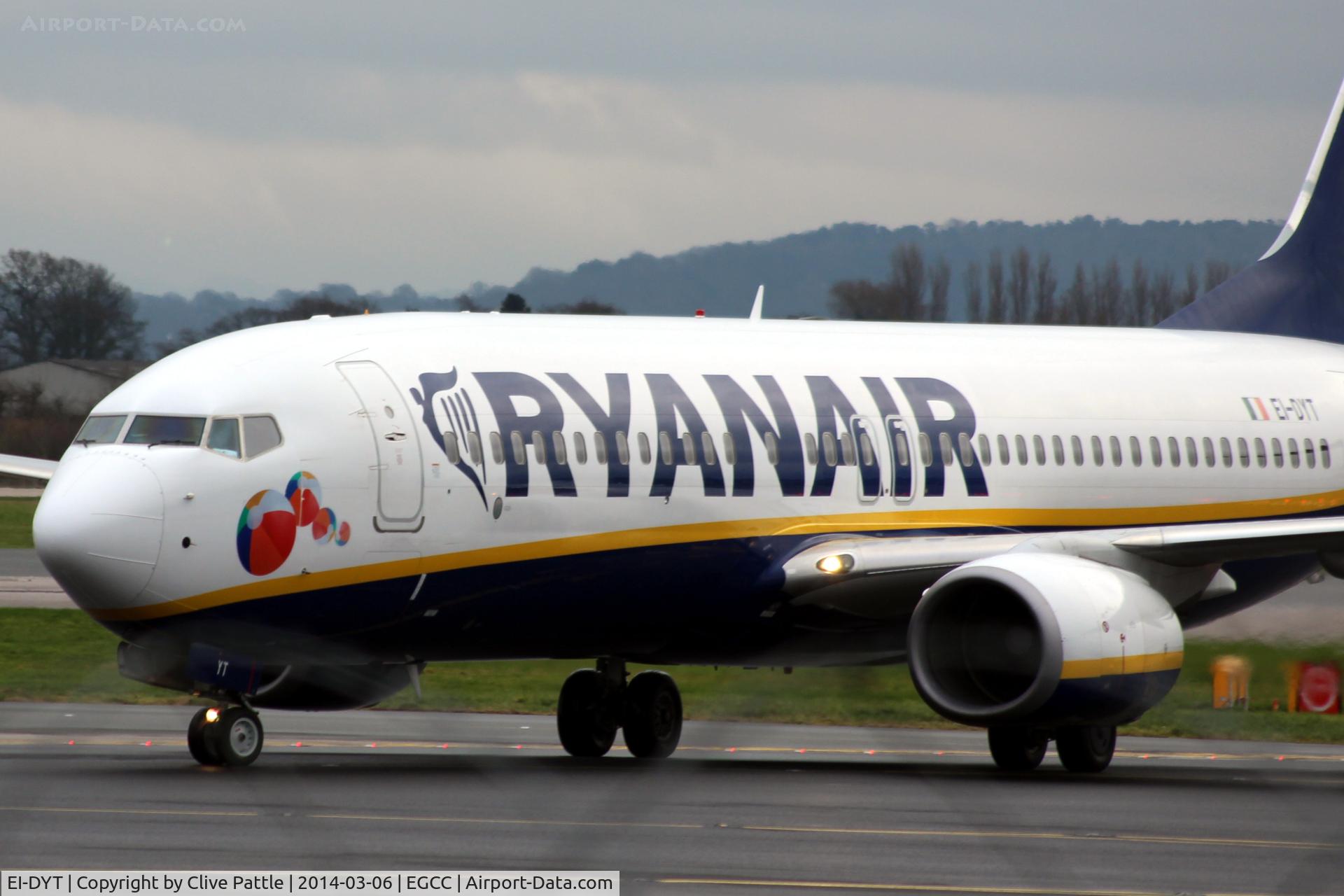 EI-DYT, 2008 Boeing 737-8AS C/N 33634, Taxi to gate at EGCC
