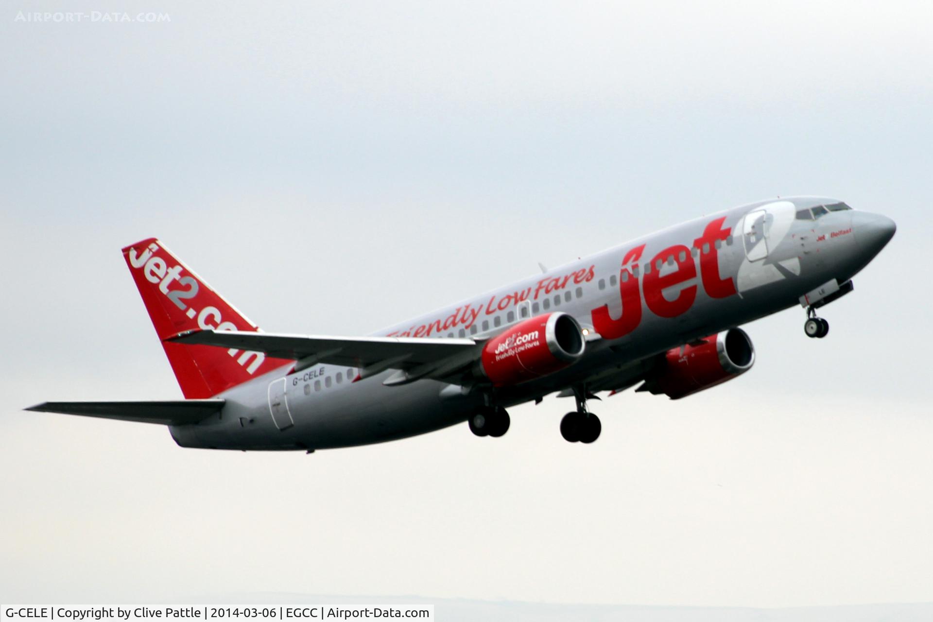 G-CELE, 1988 Boeing 737-33A C/N 24029, EGCC lift-off