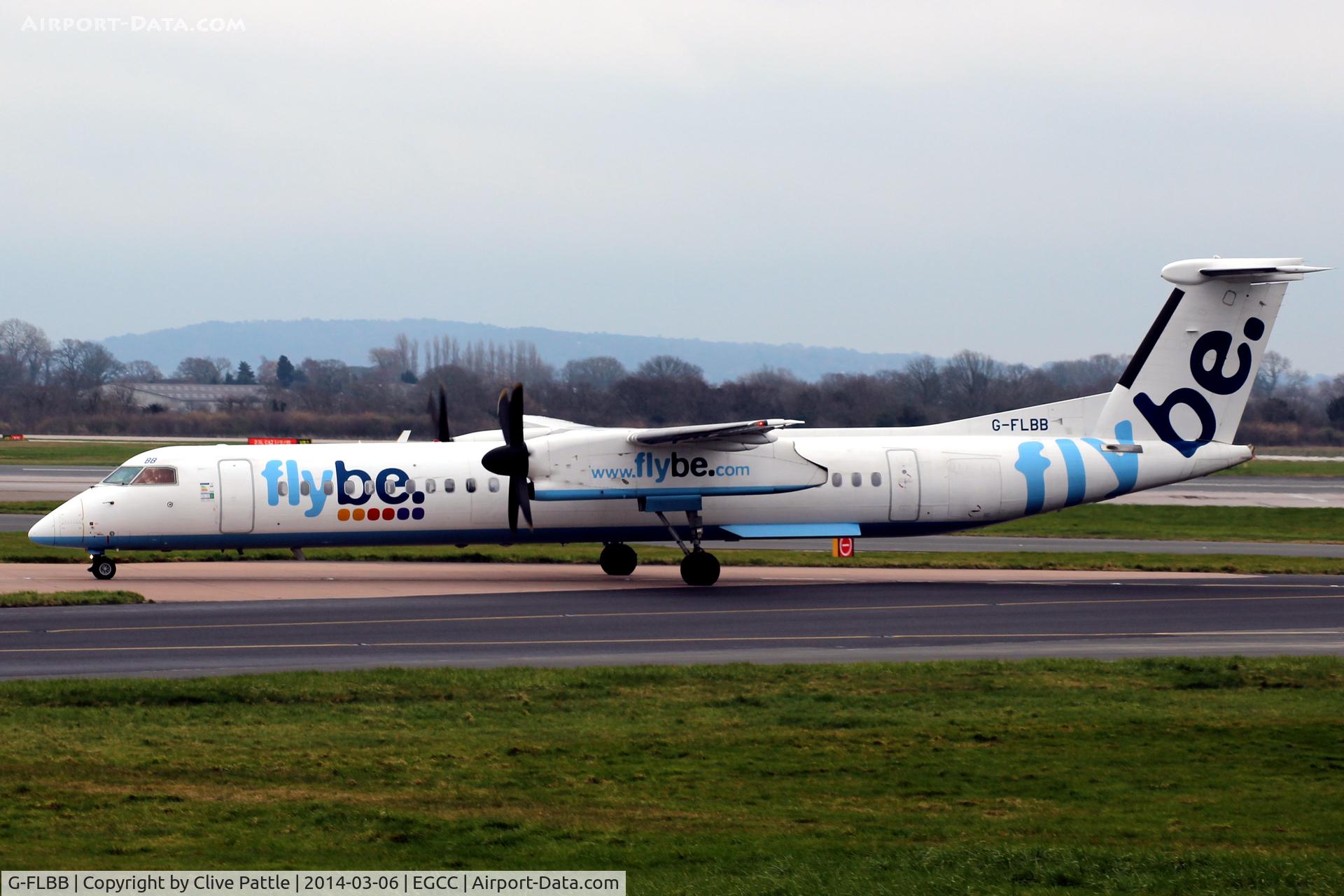 G-FLBB, 2009 De Havilland Canada DHC-8-402Q Dash 8 C/N 4255, Taxi to gate