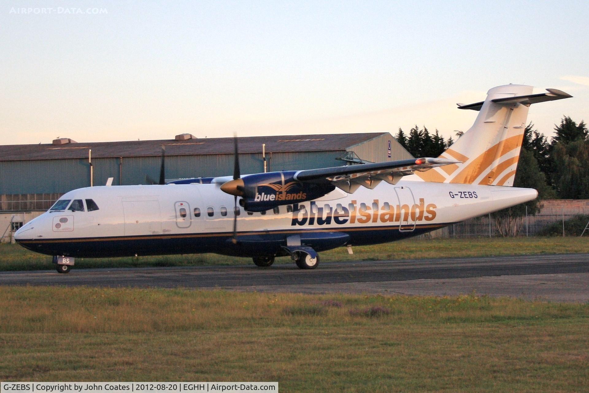 G-ZEBS, 1987 ATR 42-320 C/N 066, Departing after repaint