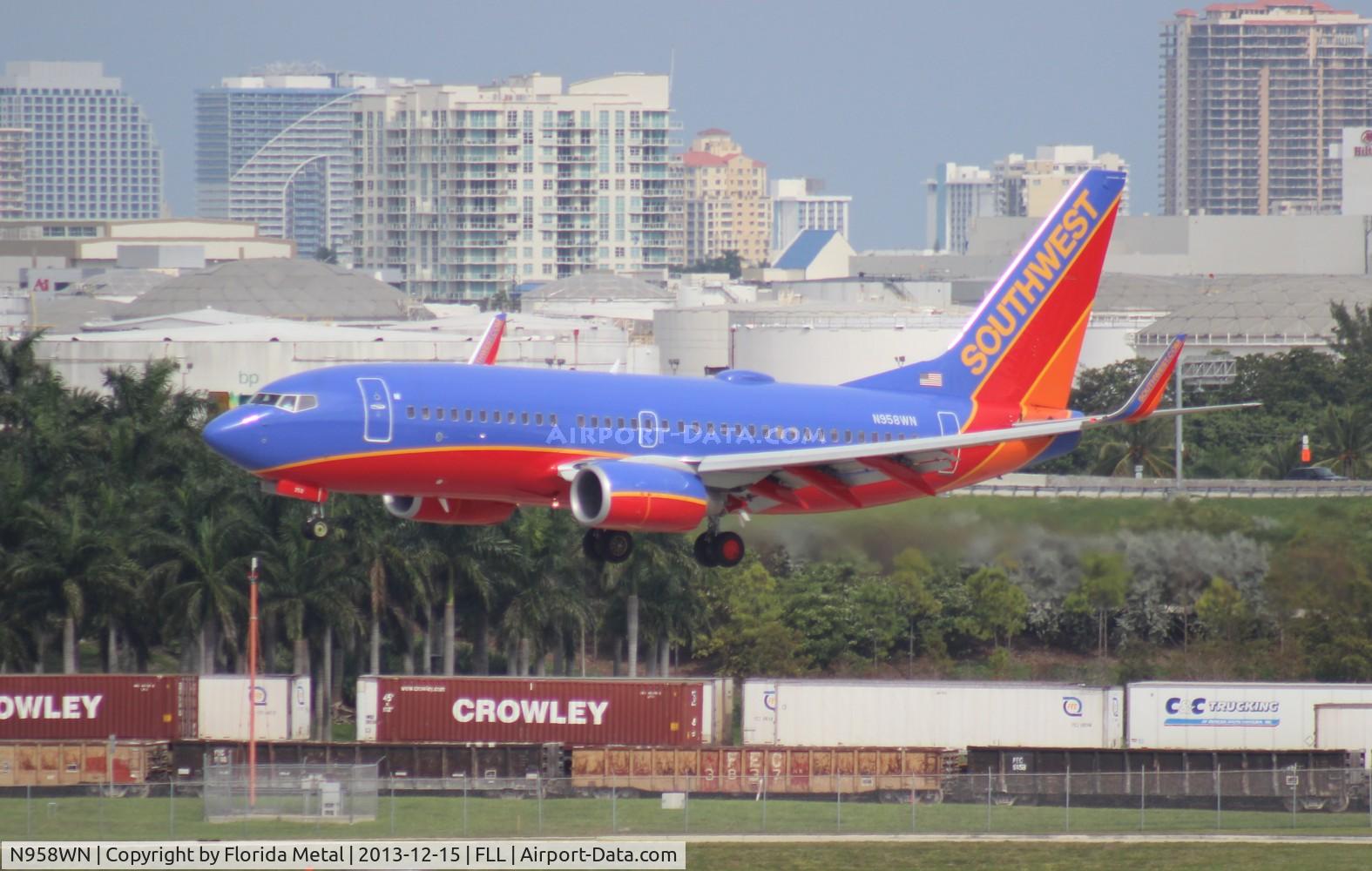 N958WN, 2011 Boeing 737-7H4 C/N 36673, Southwest 737-700