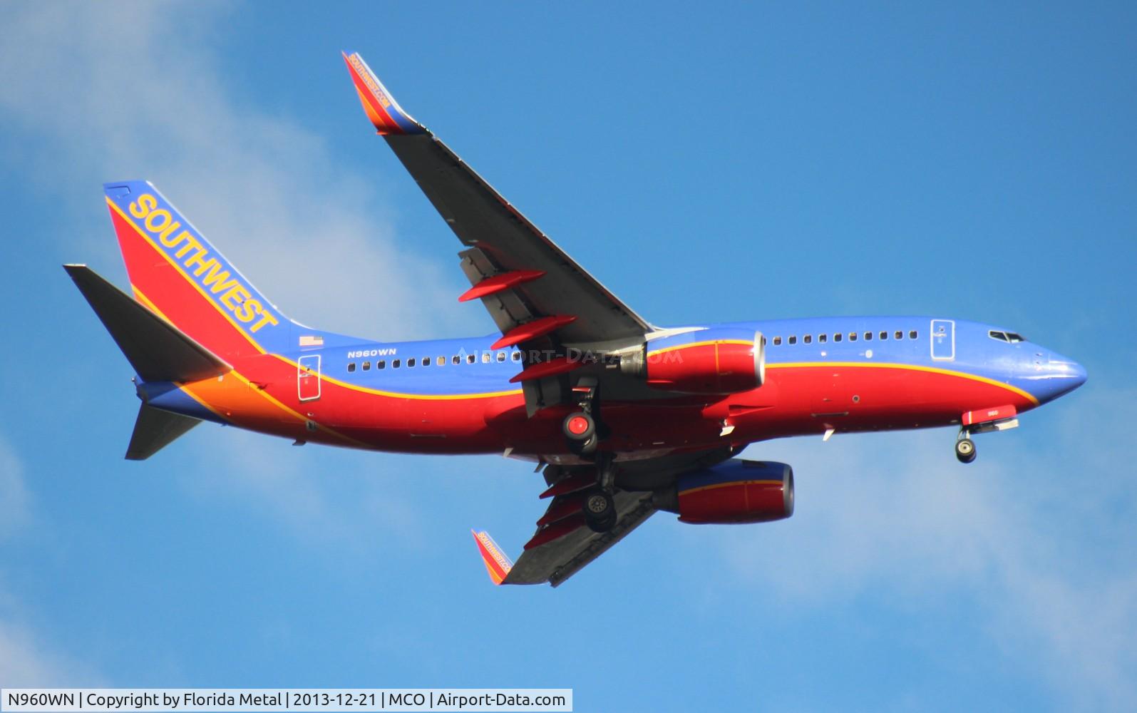 N960WN, 2011 Boeing 737-7H4 C/N 36675, Southwest 737-700