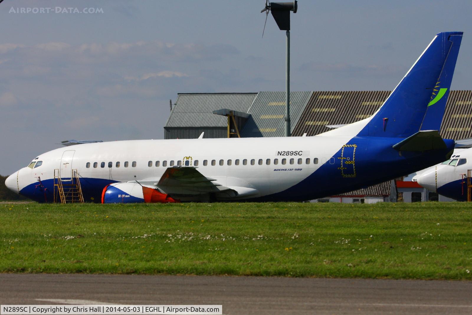 N289SC, 1992 Boeing 737-55D C/N 27417, stored at Lasham