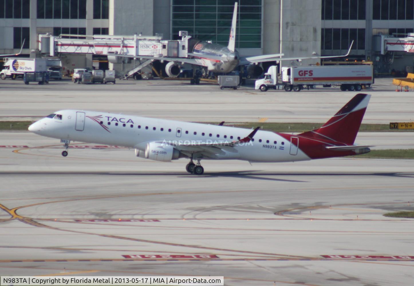 N983TA, 2009 Embraer 190AR (ERJ-190-100IGW) C/N 19000265, Taca E190