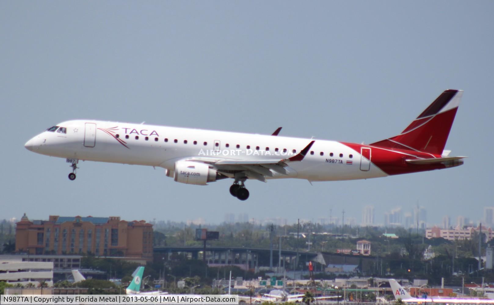 N987TA, Embraer ERJ-190-100 IGW 190AR C/N 19000393, Taca E190