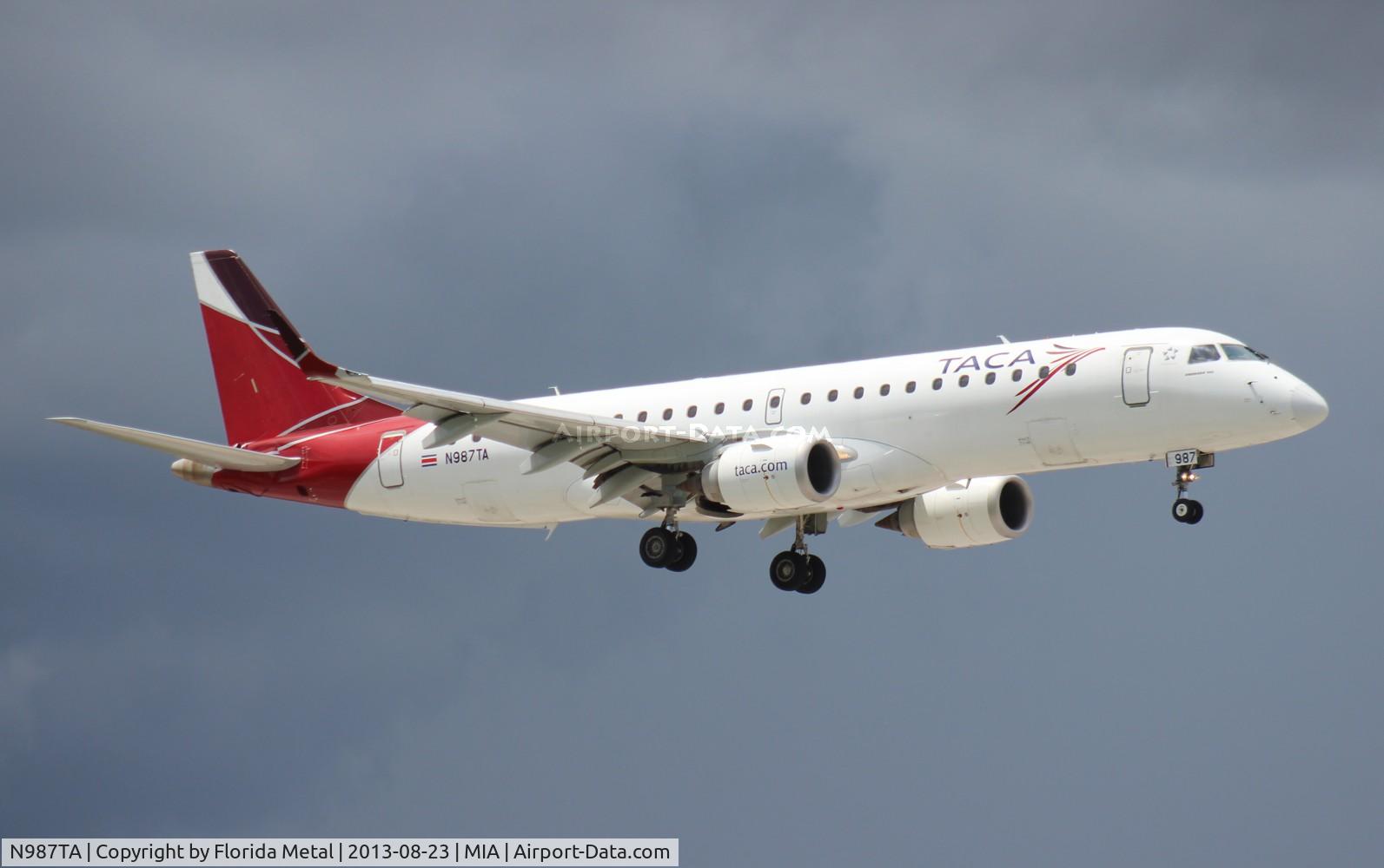 N987TA, Embraer ERJ-190-100 IGW 190AR C/N 19000393, Taca #190