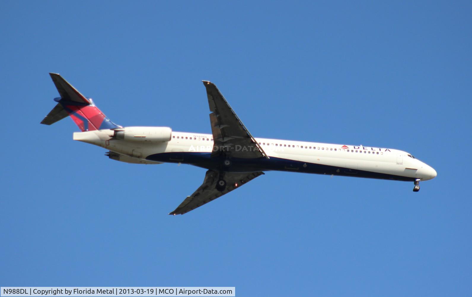 N988DL, 1991 McDonnell Douglas MD-88 C/N 53339, Delta MD-88