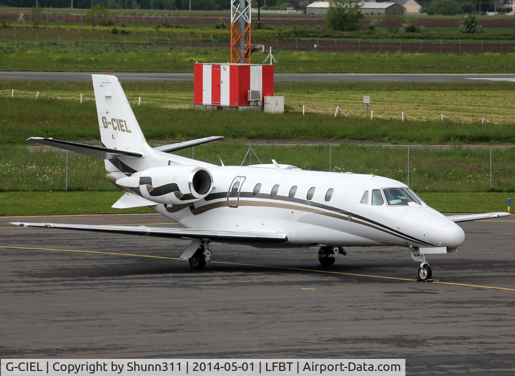 G-CIEL, 2002 Cessna 560XL Citation Excel C/N 560-5247, Parked at the General Aviation...