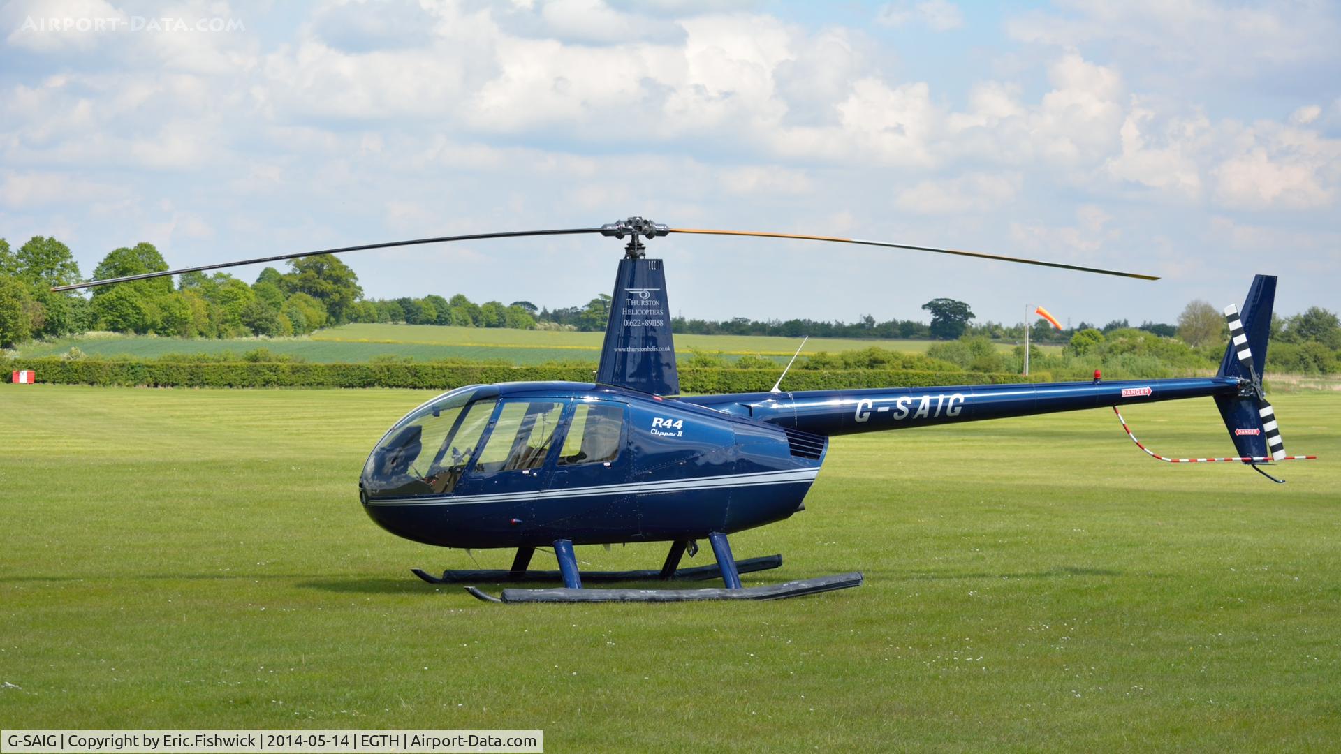 G-SAIG, 2006 Robinson R44 II C/N 11364, 1. G-SAIG visiting The Shuttleworth Collection.