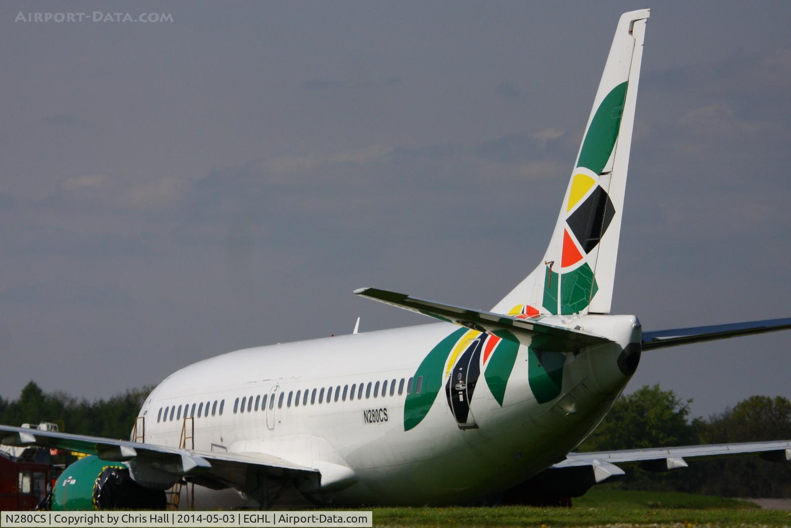 N280CS, 1999 Boeing 737-33V C/N 29338, stored at Lasham