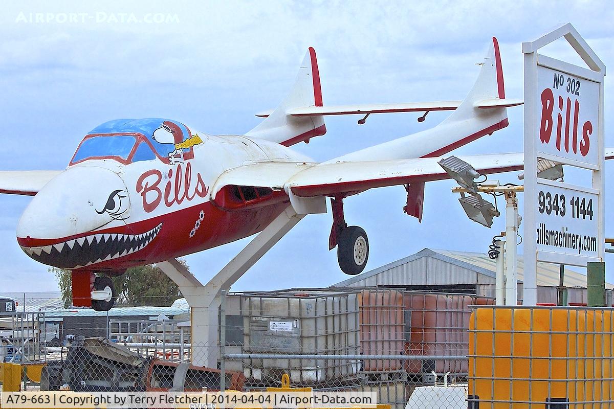A79-663, De Havilland Australia DH-115 Vampire T.35 C/N DHA4185, A79-663 (BILLS), De Havilland Australia DH-115 Vampire T.35, c/n: DHA4185