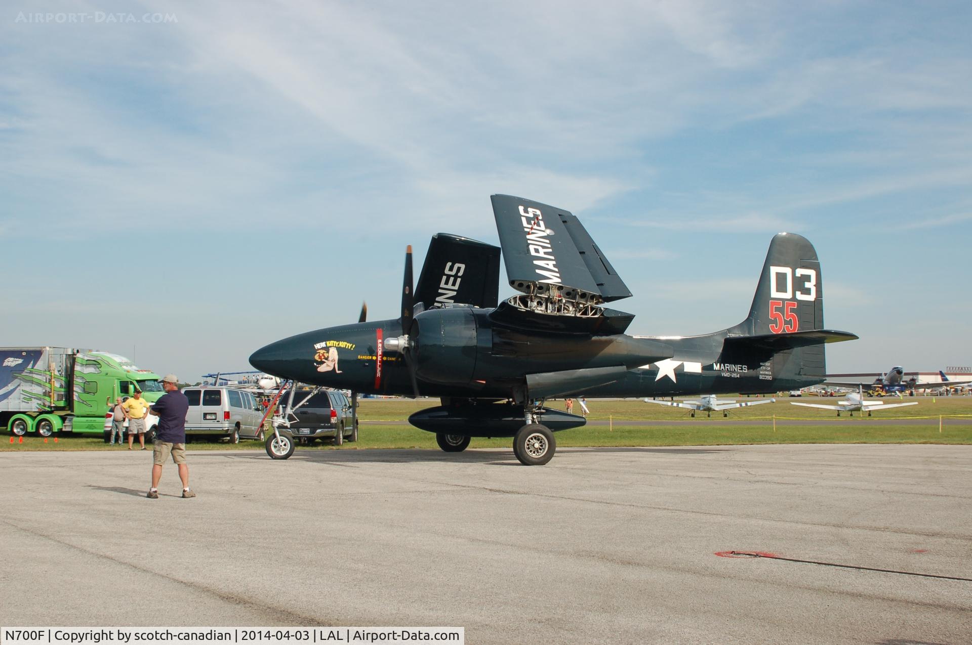 N700F, 1945 Grumman F7F-3 Tigercat C/N C.132, 1945 Grumman F7F-3, N700F, at 2014 Sun n Fun, Lakeland Linder Regional Airport, Lakeland, FL