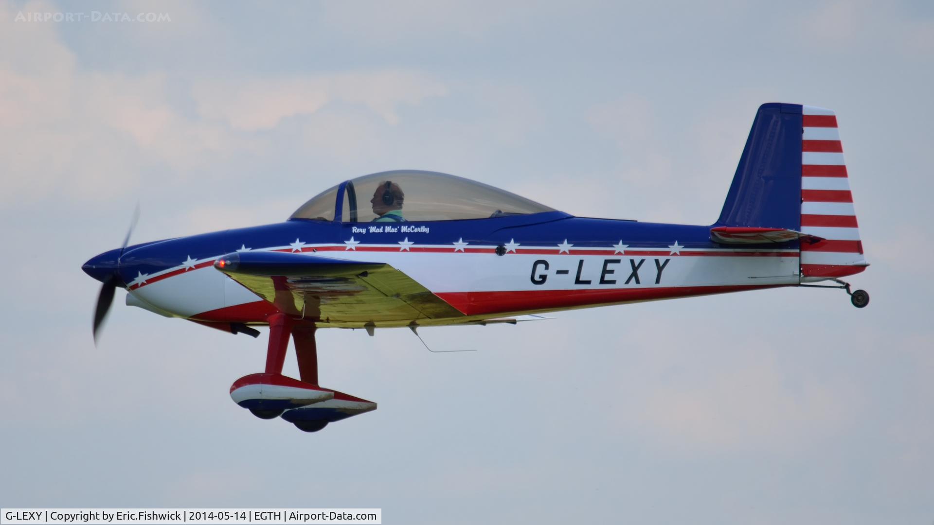 G-LEXY, 2010 Vans RV-8 C/N 303-14756, 41. G-LEXY departing Shuttleworth (Old Warden) Aerodrome.