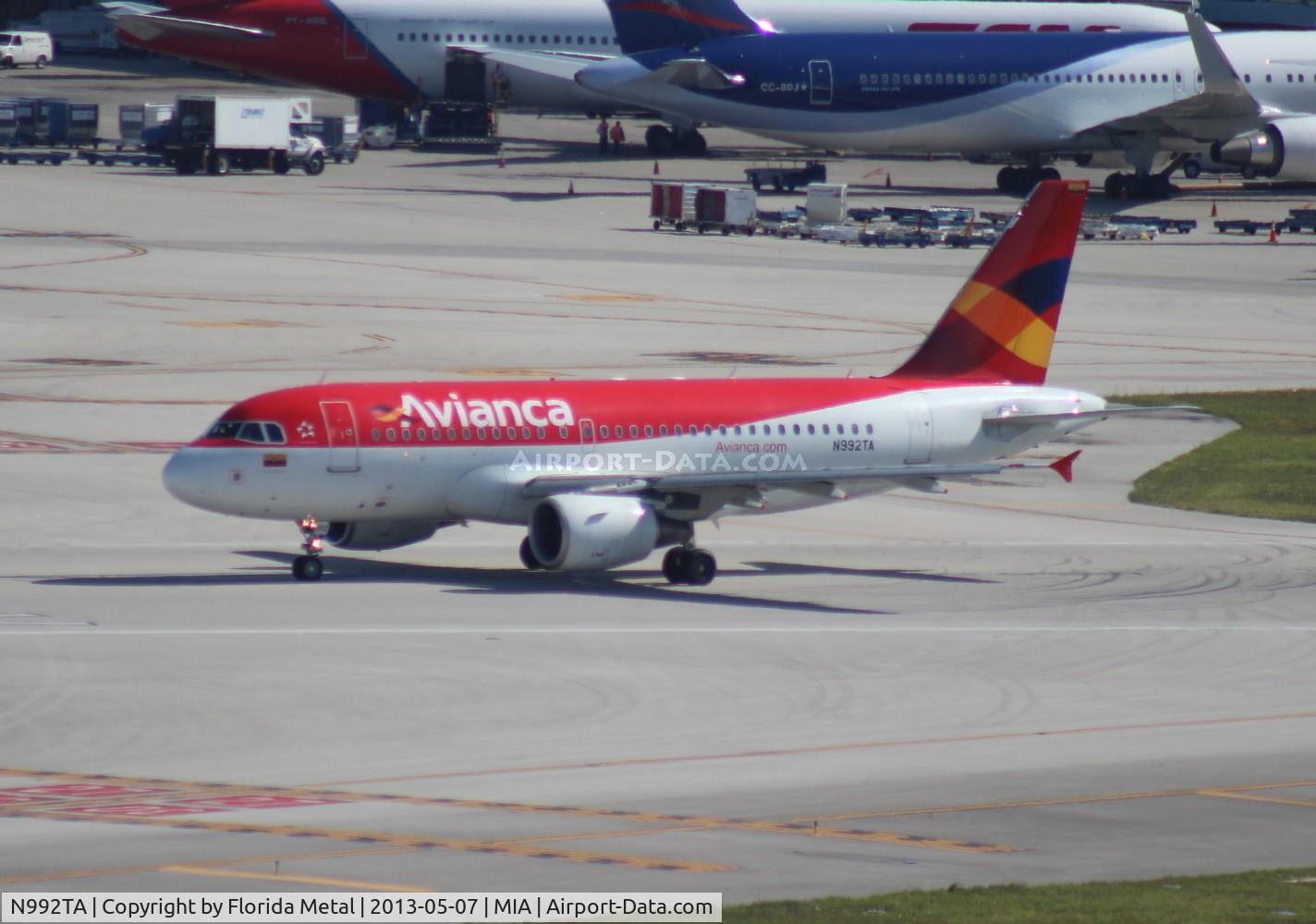 N992TA, 2003 Airbus A319-112 C/N 2066, Avianca A319