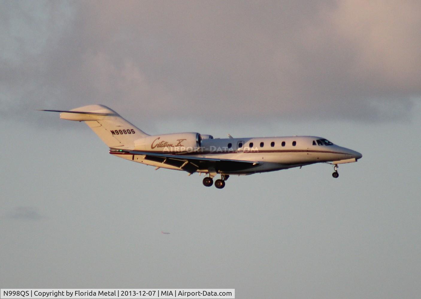 N998QS, 2002 Cessna 750 Citation X Citation X C/N 750-0198, Net Jets Citation X