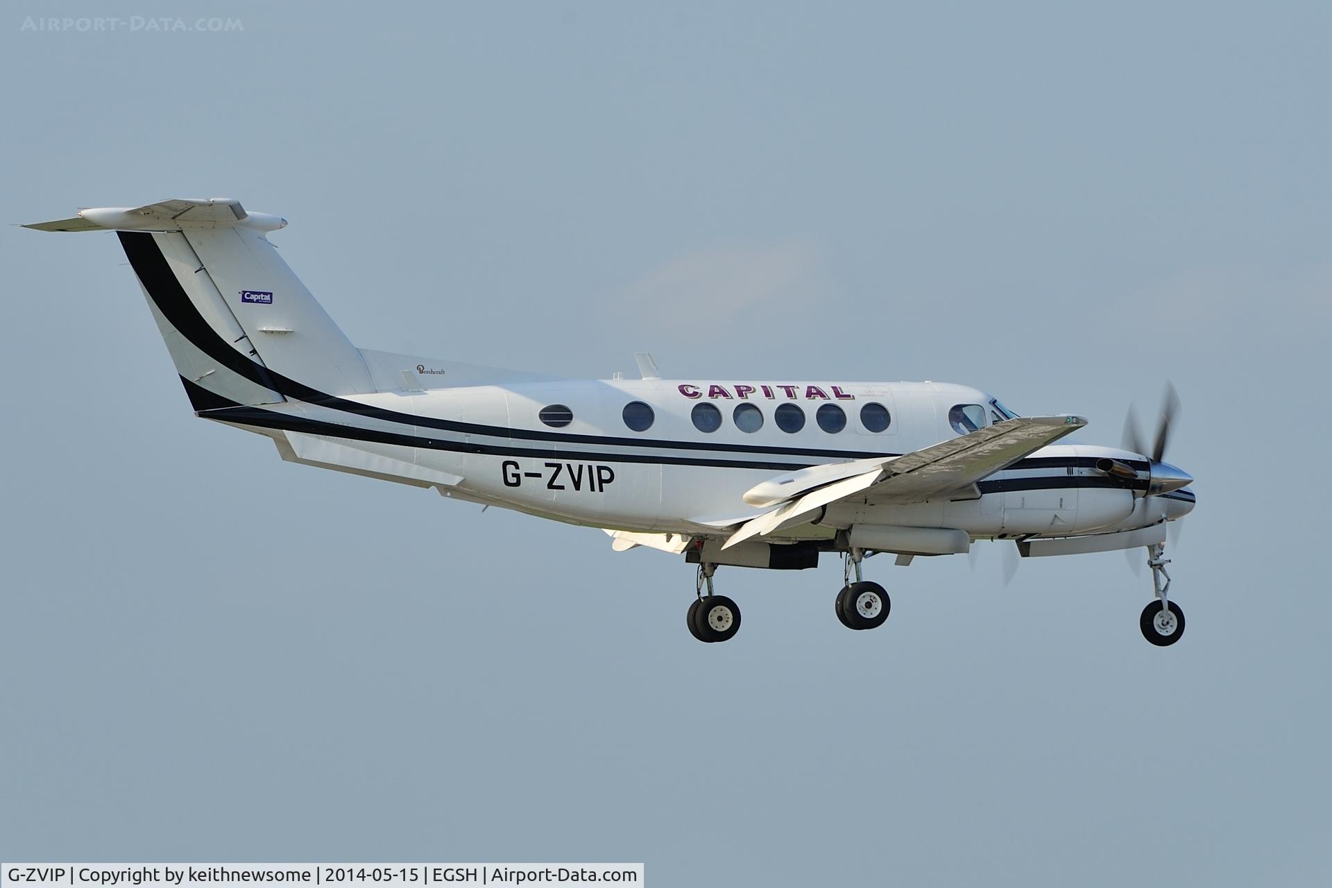 G-ZVIP, 1975 Beech 200 Super King Air C/N BB-108, Another medevac arrival.