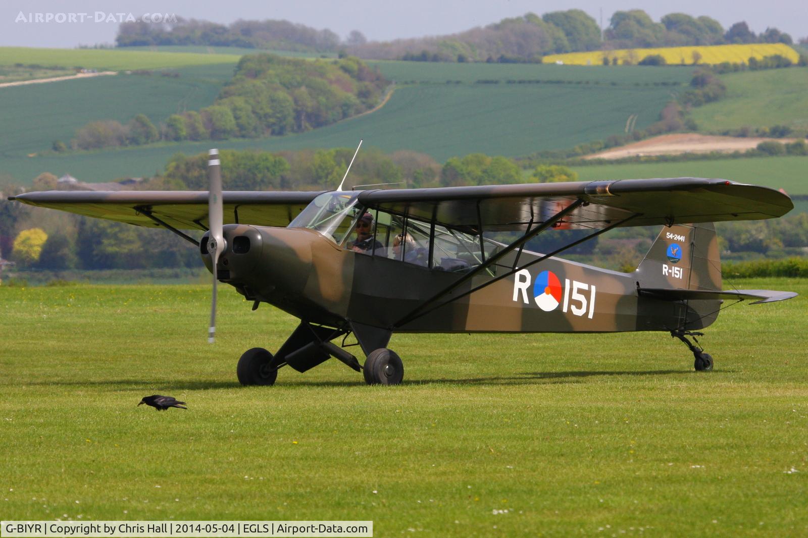G-BIYR, 1954 Piper L-21B Super Cub (PA-18-135) C/N 18-3841, at Old Sarum