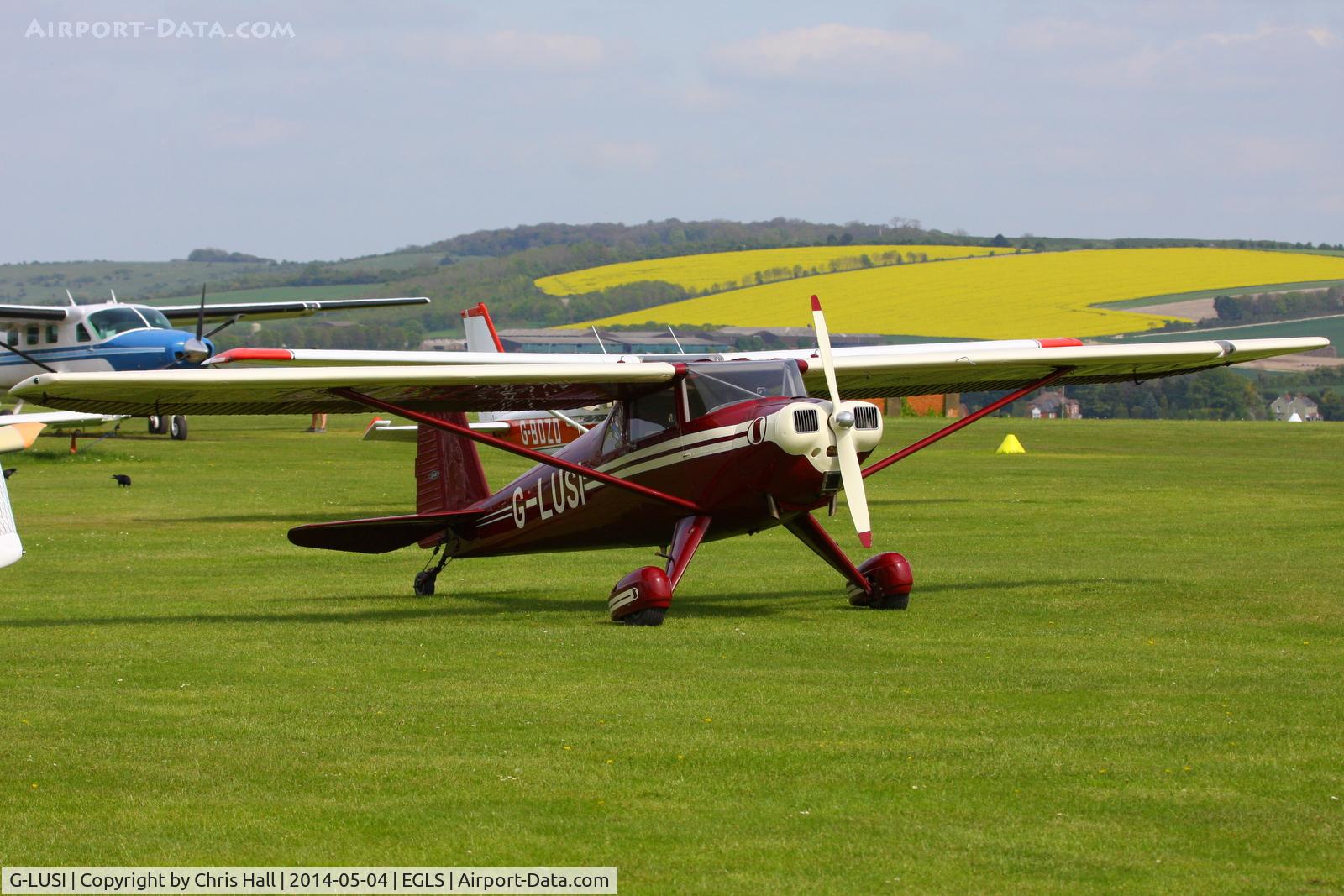G-LUSI, 1951 Luscombe 8F Silvaire C/N 6770, at Old Sarum