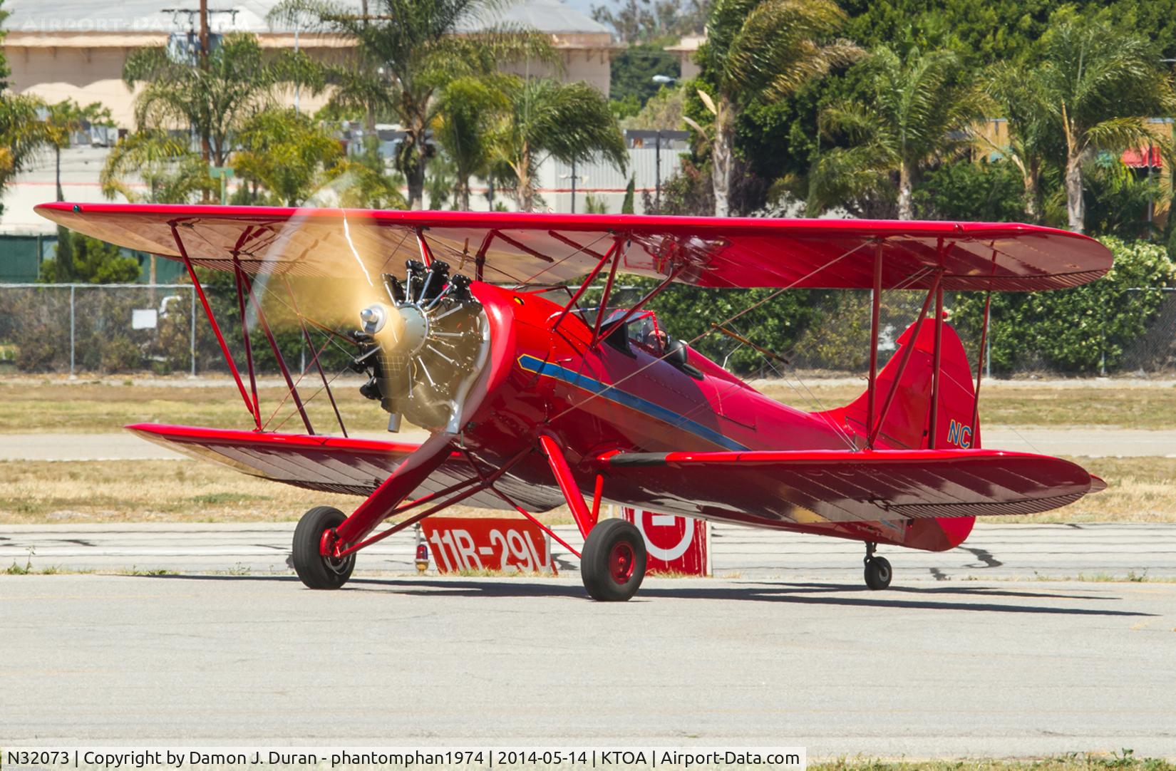 N32073, 1941 Waco UPF-7 C/N 5705, Taxing back to hangar