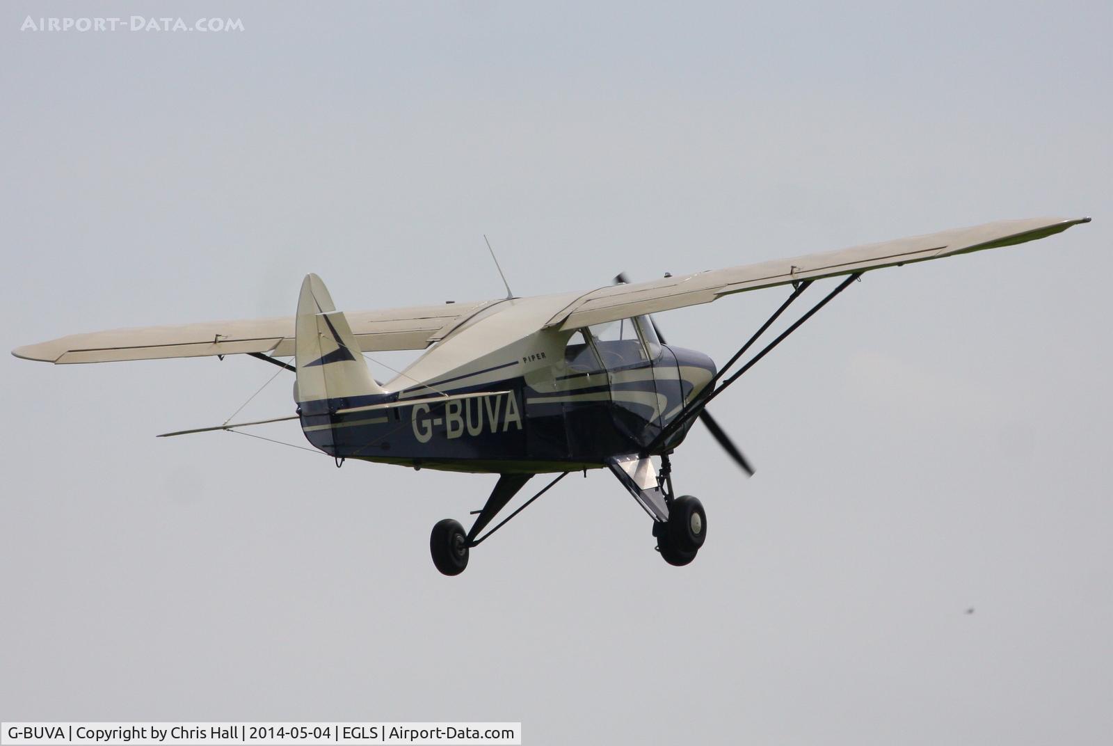 G-BUVA, 1959 Piper PA-22-135 Tri-Pacer C/N 22-1301, at Old Sarum