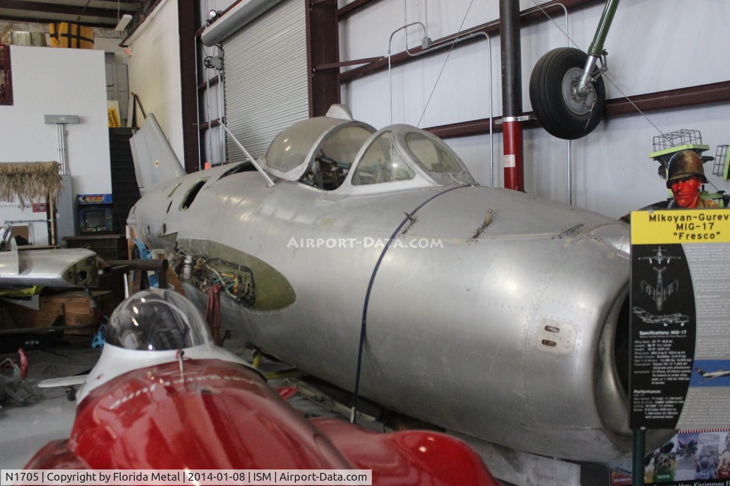N1705, 1964 Shenyang F4 C/N 1C1705, Chinese built Mig-17