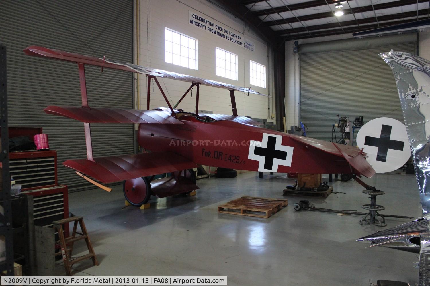 N2009V, 2003 Fokker Dr.1 Triplane Replica C/N 065, Fokker Triplane Replica
