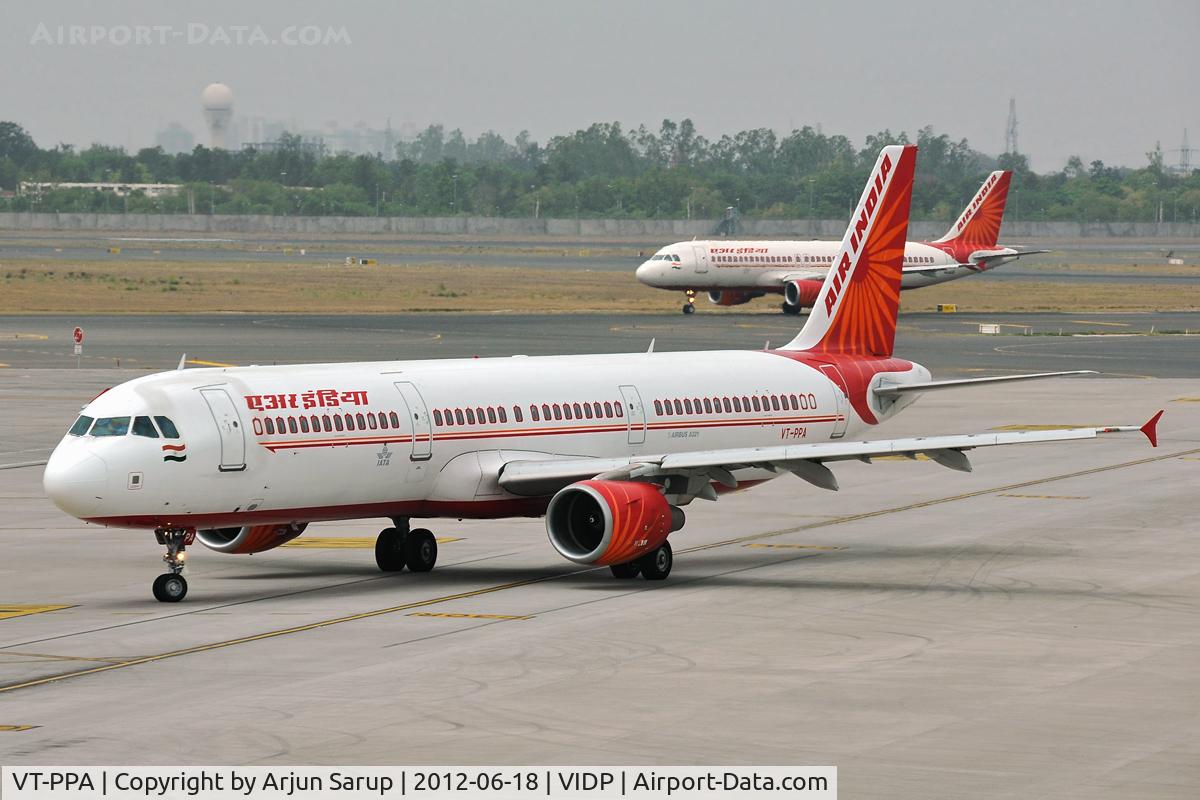 VT-PPA, 2007 Airbus A321-211 C/N 3130, Taxiing in to IGIA T-3.