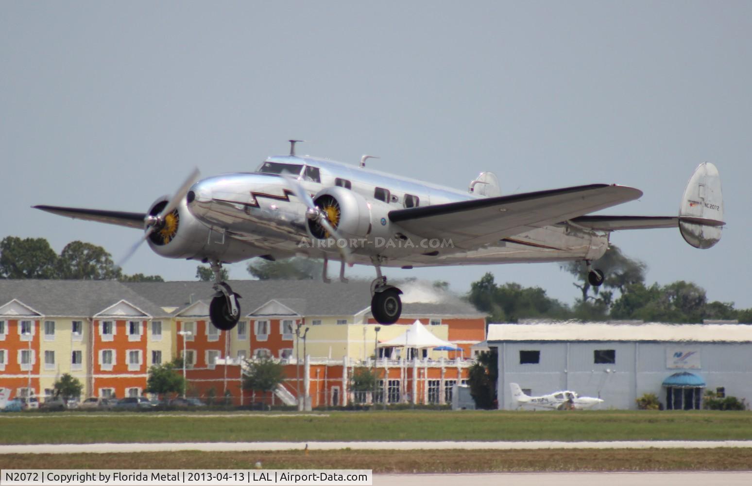 N2072, 1936 Lockheed 12A Electra Junior C/N 1208, Lockheed 12A