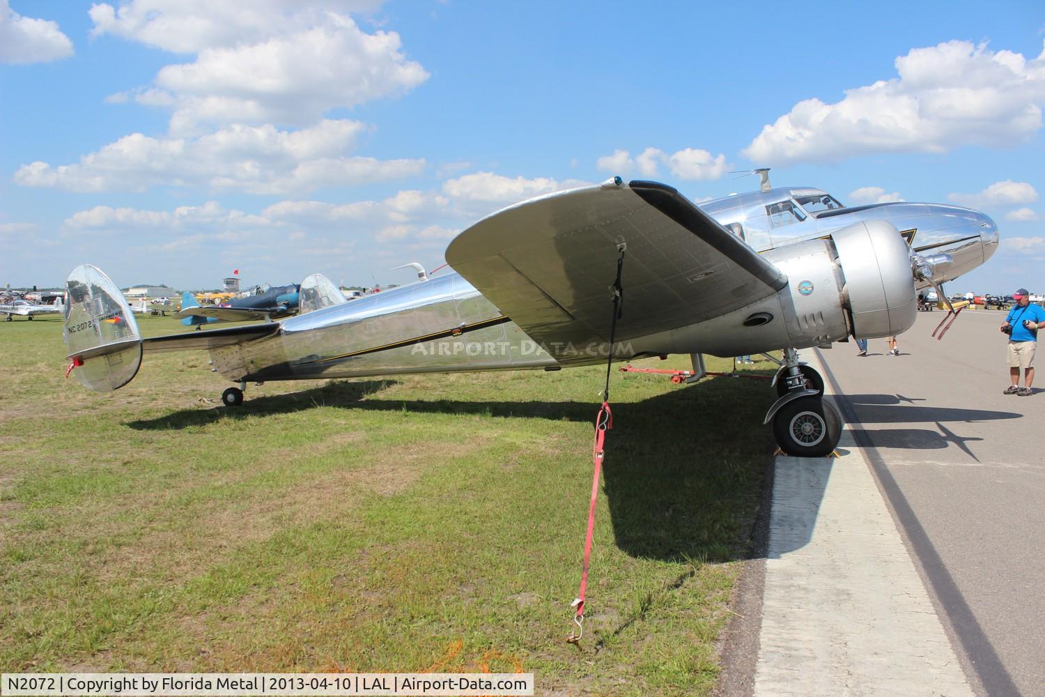 N2072, 1936 Lockheed 12A Electra Junior C/N 1208, Lockheed 12A