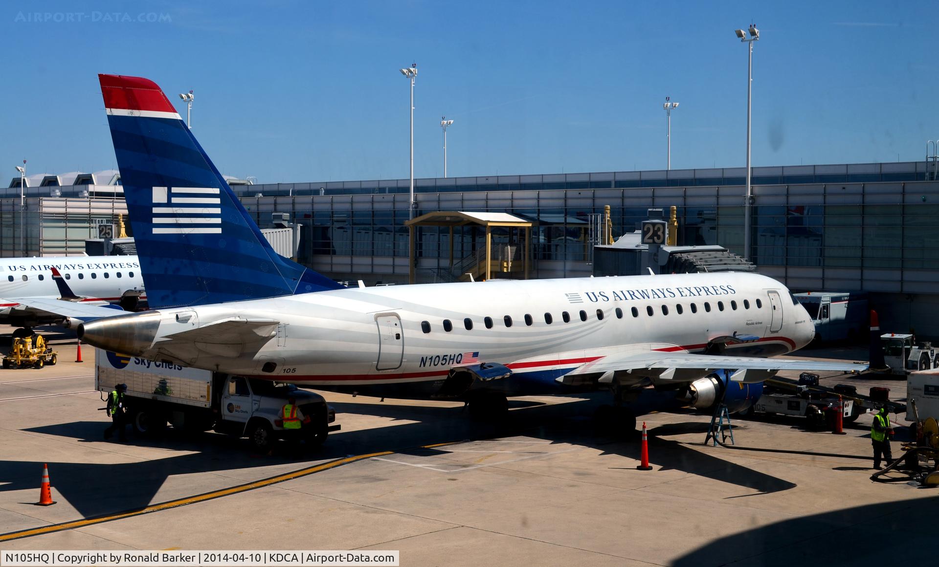 N105HQ, 2007 Embraer 175LR (ERJ-170-200LR) C/N 17000163, Gate 23 National