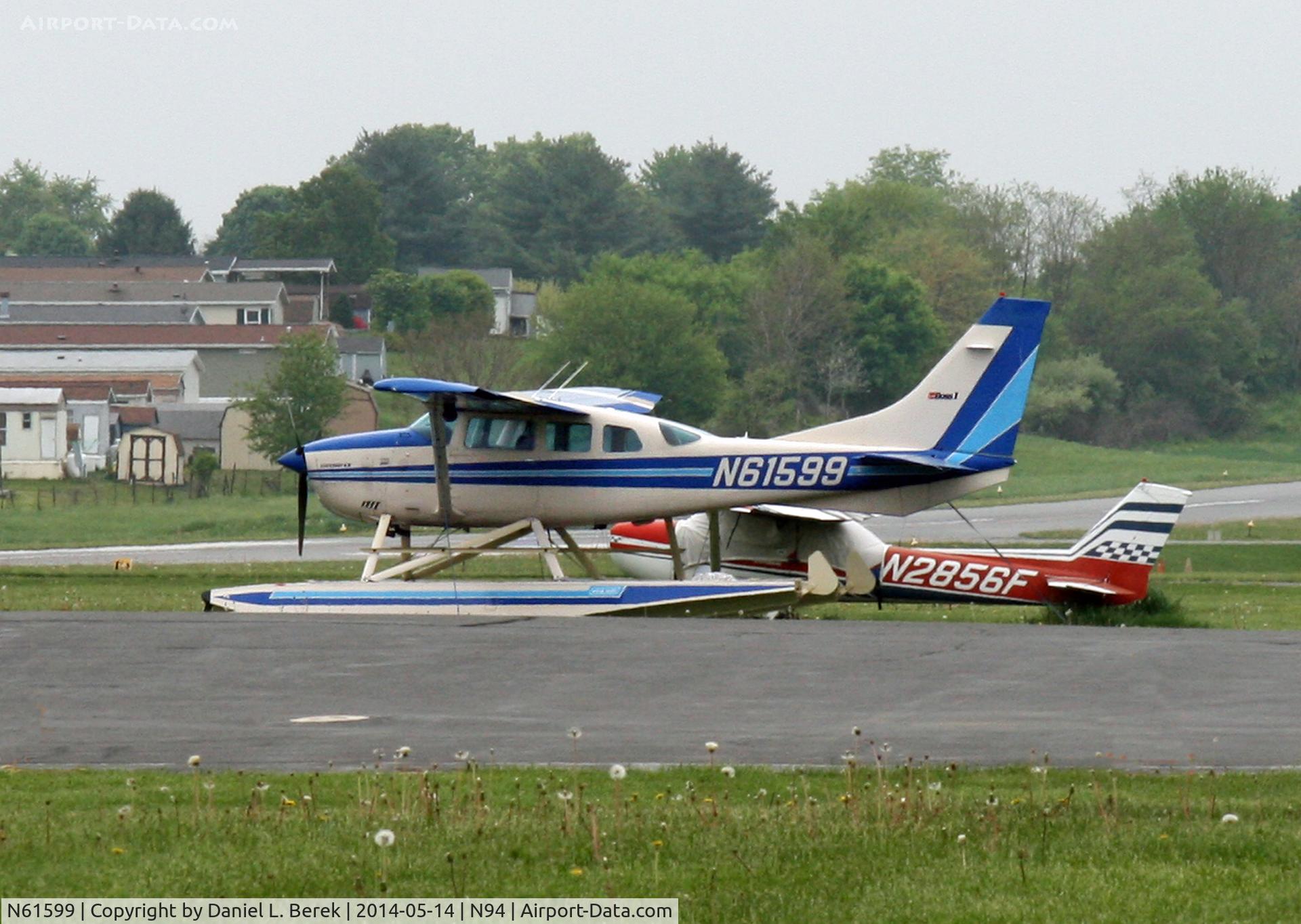 N61599, 1974 Cessna U206F Stationair C/N U20602350, What a surprise it was to find an Alaskan-registered seaplane at an airport nowhere near a large body of water.