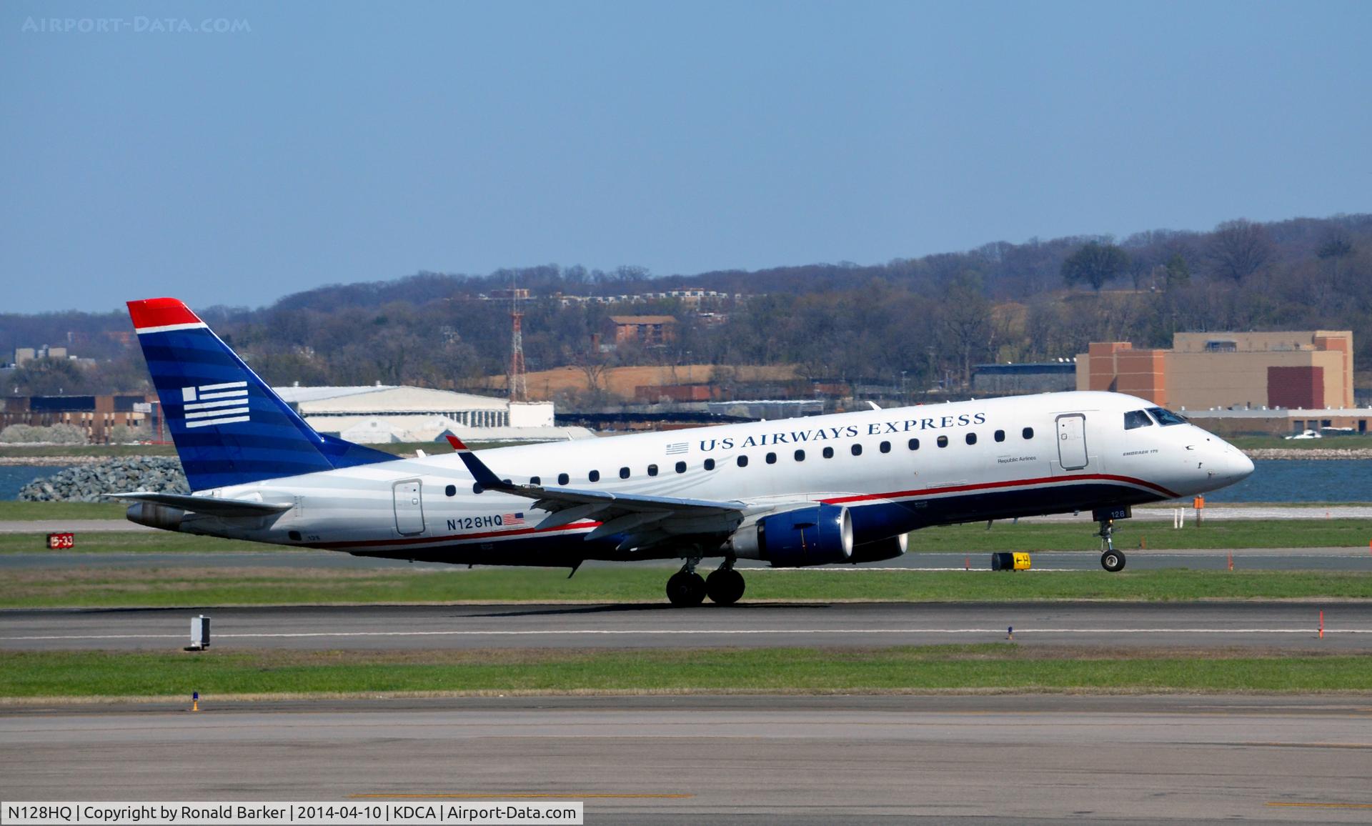 N128HQ, 2008 Embraer 175LR (ERJ-170-200LR) C/N 17000208, Takeoff nose wheel liftoff National