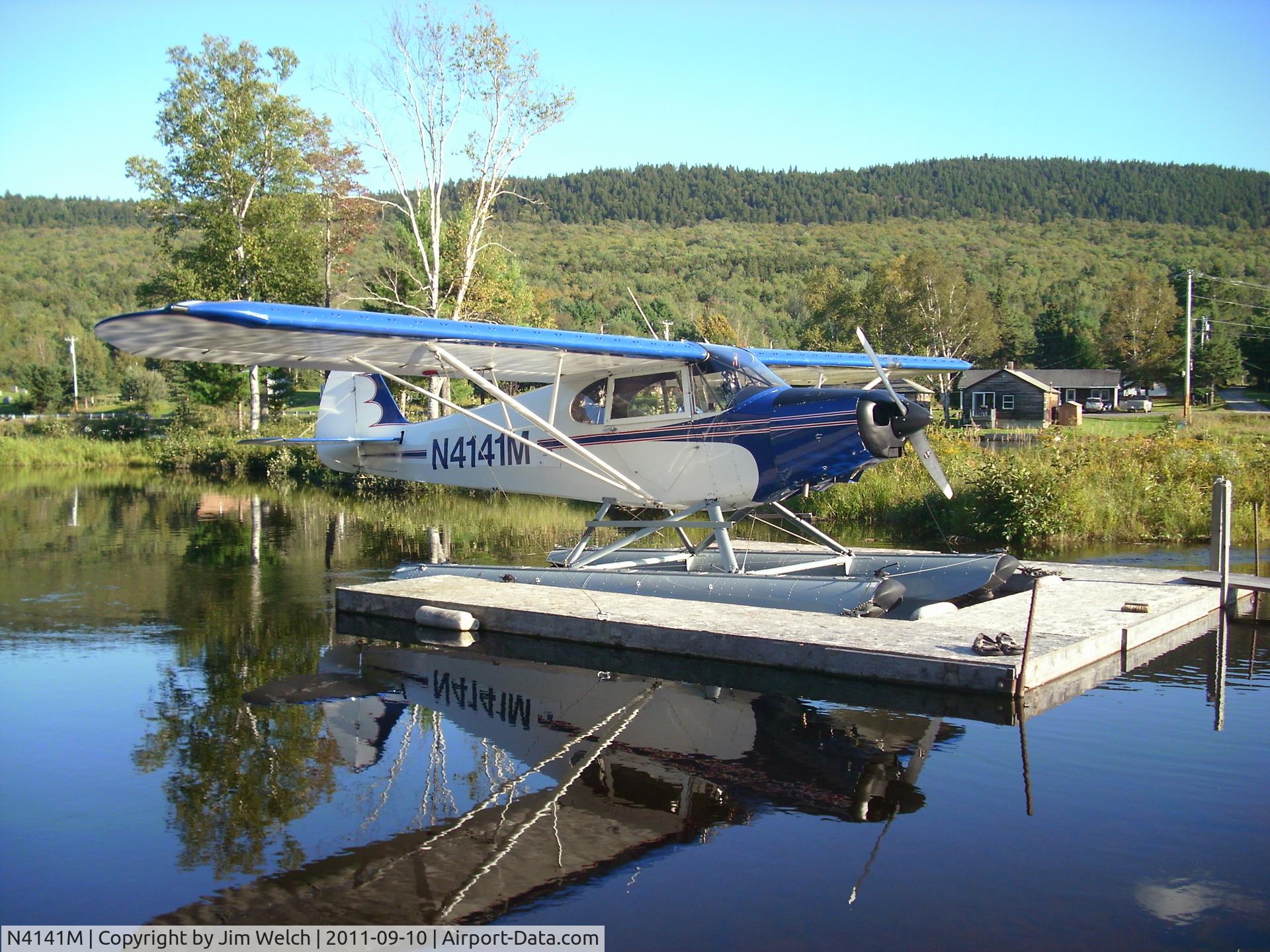 N4141M, 1974 Piper PA-12 Super Cruiser C/N 12-3040, Taken by Jim Welch
peglegjim@gmail.com  :
10 September, 2011
Maynard's in Maine
on the Moose River, Rockwood, ME