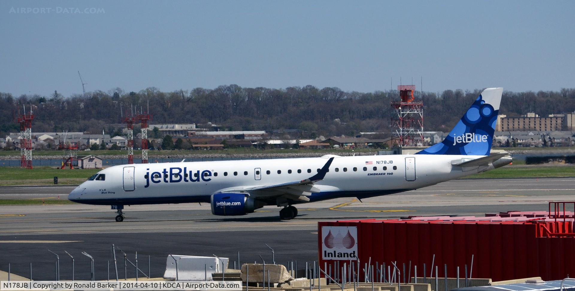 N178JB, 2005 Embraer 190AR (ERJ-190-100IGW) C/N 19000004, Its a Blue Thing Taxi National