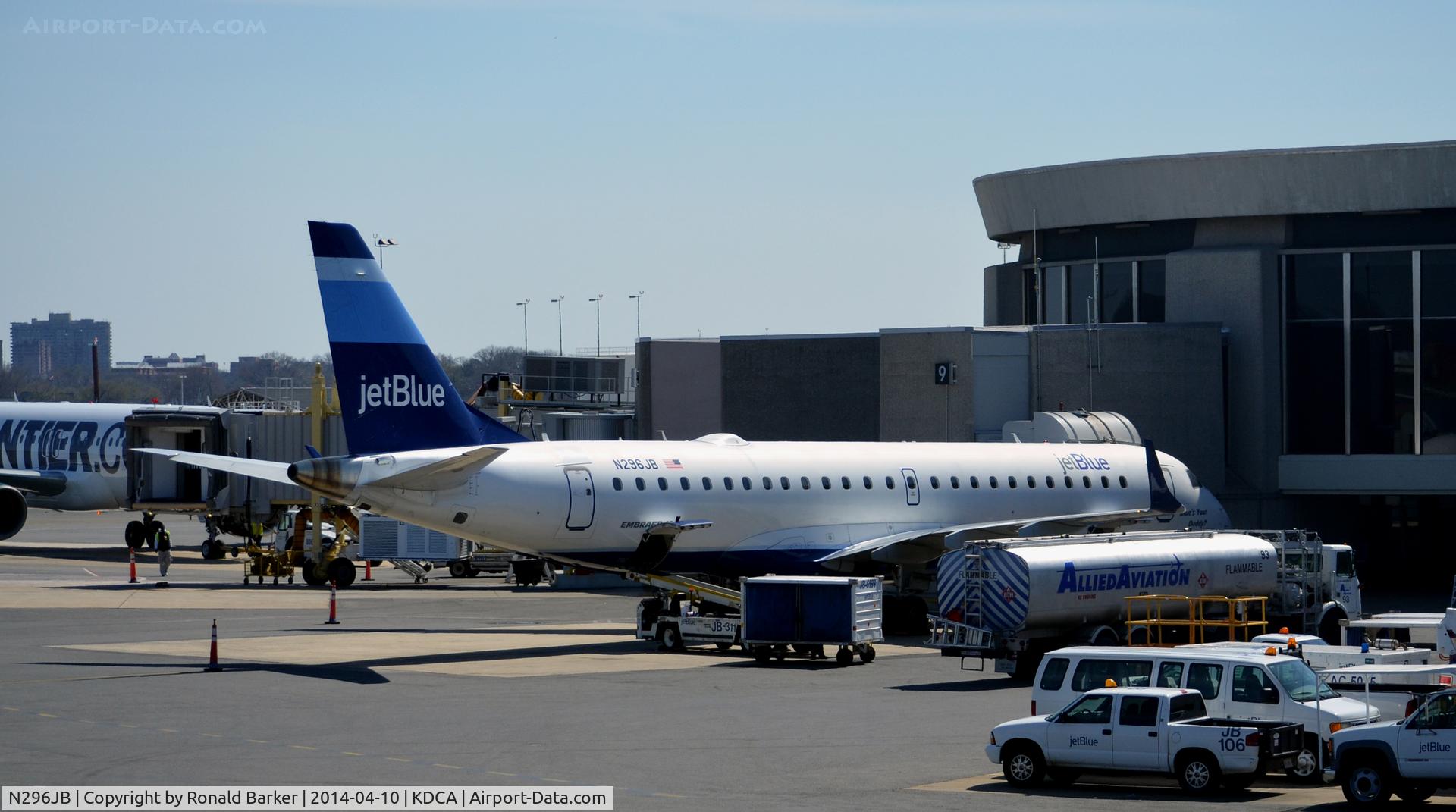N296JB, Embraer ERJ-190-100 IGW 190AR C/N 19000219, Blue's your Daddy?  Gate 9 National
