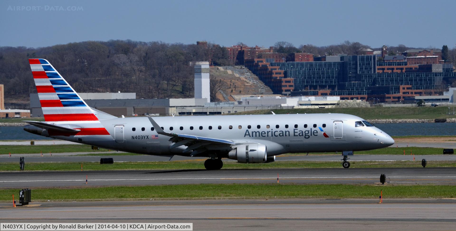 N403YX, 2013 Embraer 175LR (ERJ-170-200LR) C/N 17000365, Landing National